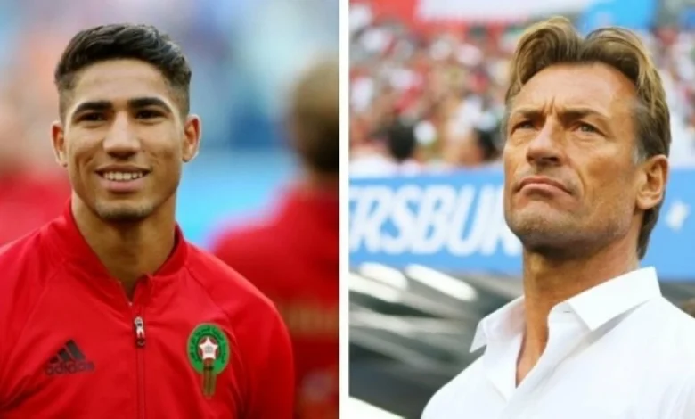 المدرب الفرنسي هيرفي رينارد يدعم المغربي أشرف حكيمي للفوز بالكرة الذهبية